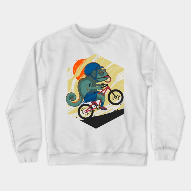 chameleon ride Crewneck Sweatshirt by doriedot08